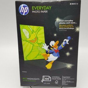 hp everyday photo paper 100 pack 4x6 inch Glossy